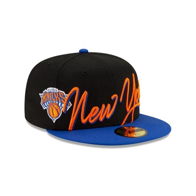 Sapca New Era New York Knicks NBA Cursive 59FIFTY Fitted - Negrii